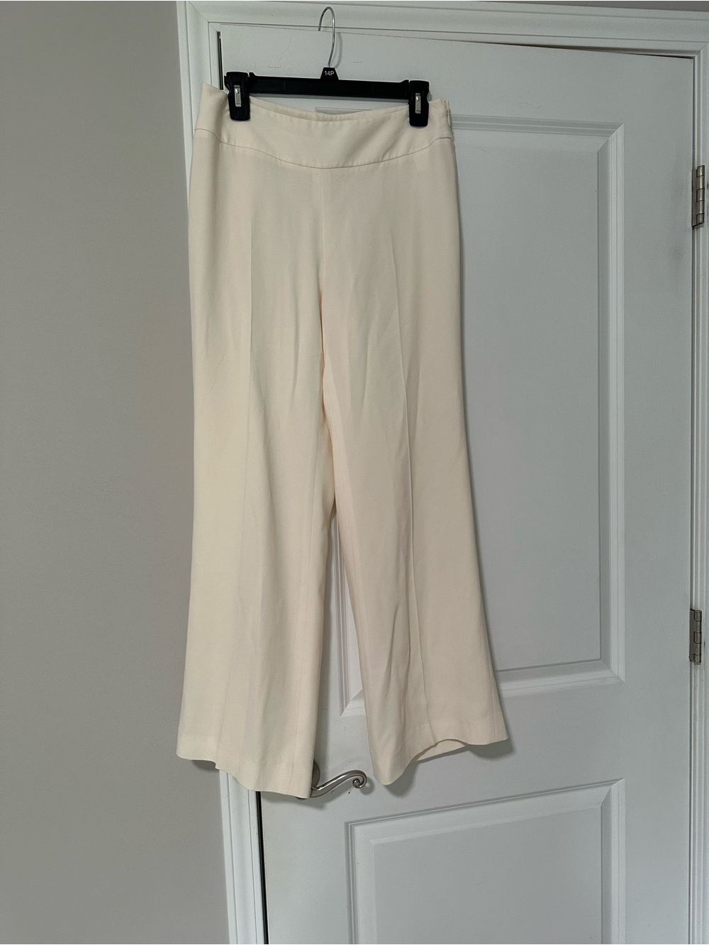 Talbots Cream Wide-Leg Pull-On Pants